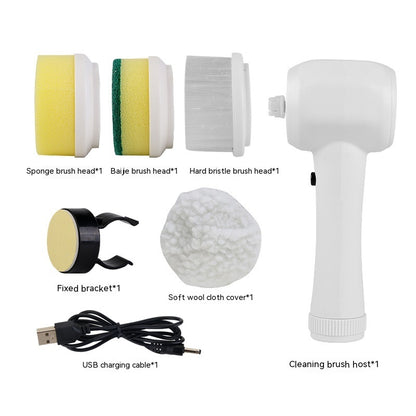 4 In 1 Spinning Scrubber Portable Handheld Electric Cordless Cleaning Brush Perfect for Cleaning Bathrooms & Kitchens. - BringItHome Gadget