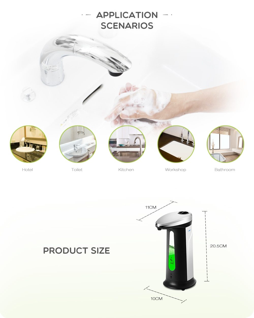 Automatic Liquid Soap Dispenser Smart Sensor Touchless 400Ml - BringItHome Gadget