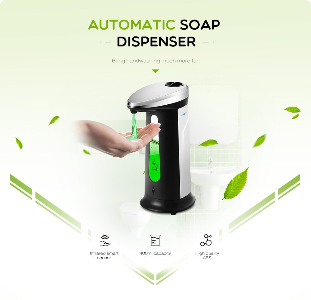 Automatic Liquid Soap Dispenser Smart Sensor Touchless 400Ml - BringItHome Gadget