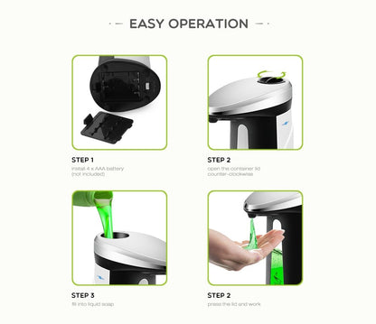 Automatic Liquid Soap Dispenser Smart Sensor Touchless 400Ml - BringItHome Gadget