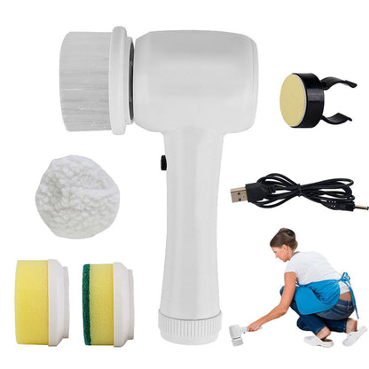 4 In 1 Spinning Scrubber Portable Handheld Electric Cordless Cleaning Brush Perfect for Cleaning Bathrooms & Kitchens. - BringItHome Gadget