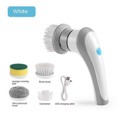 4 In 1 Spinning Scrubber Portable Handheld Electric Cordless Cleaning Brush Perfect for Cleaning Bathrooms & Kitchens. - BringItHome Gadget