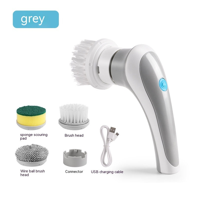 4 In 1 Spinning Scrubber Portable Handheld Electric Cordless Cleaning Brush Perfect for Cleaning Bathrooms & Kitchens. - BringItHome Gadget