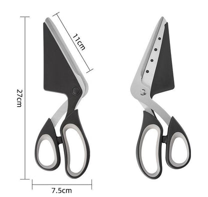 Multifunctional Stainless Steel Scissors Ideal For Food Slicing, Cutting Noodles,Cutting & Shoveling Pizza - BringItHome Gadget