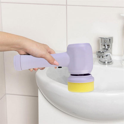 4 In 1 Spinning Scrubber Portable Handheld Electric Cordless Cleaning Brush Perfect for Cleaning Bathrooms & Kitchens. - BringItHome Gadget